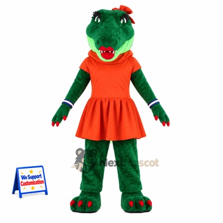 Crocodile Mascot Costume - Orange Dress Crocodile Mascot Costume - Orange Dress