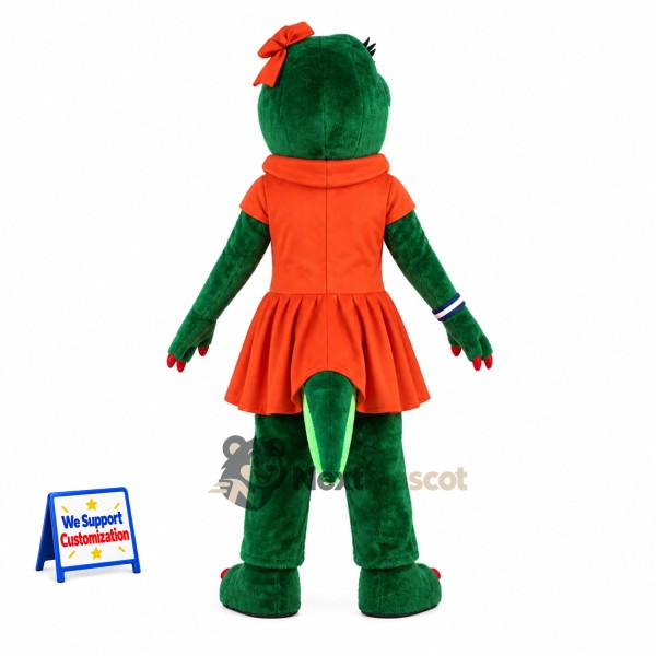Crocodile Mascot Costume - Orange Dress Crocodile Mascot Costume - Orange Dress