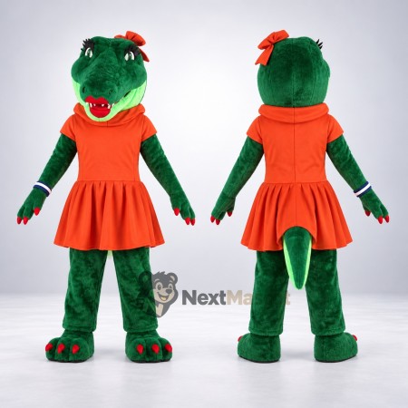 Crocodile Mascot Costume - Orange Dress Crocodile Mascot Costume - Orange Dress