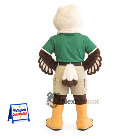 Bald Eagle Mascot Costume - Green Shirt Bald Eagle Mascot Costume - Green Shirt