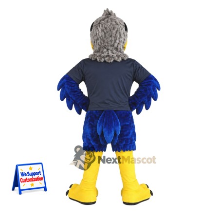 Eagle Mascot Costume - Gray, Blue Uniform Eagle Mascot Costume - Gray, Blue Uniform