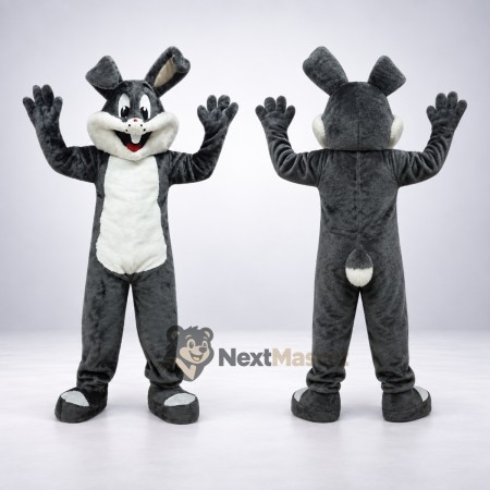 Rabbit Mascot Costume - Gray
