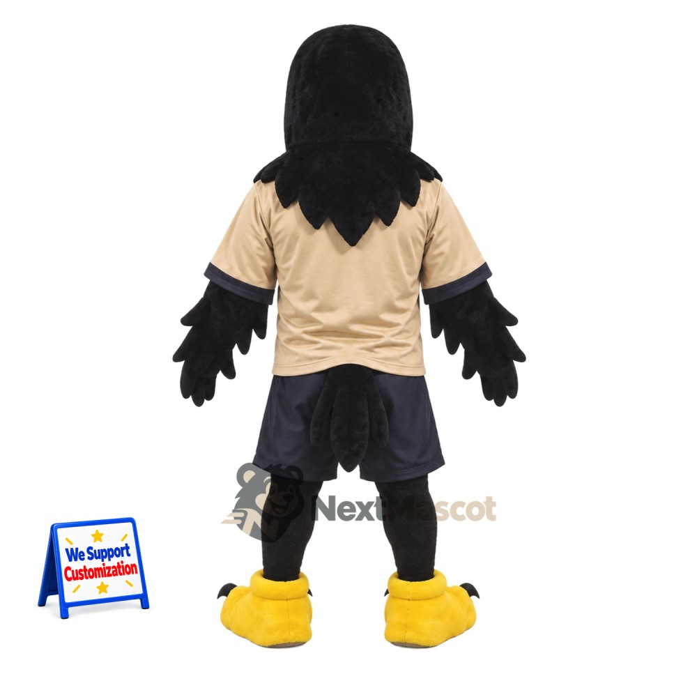 Eagle Mascot Costume - Black, Tan Shirt Eagle Mascot Costume - Black, Tan Shirt
