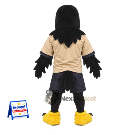 Eagle Mascot Costume - Black, Tan Shirt Eagle Mascot Costume - Black, Tan Shirt