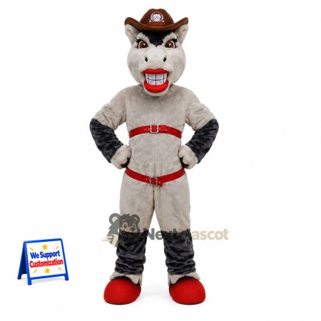 Horse Mascot Costume - Cowboy Style Horse Mascot Costume - Cowboy Style