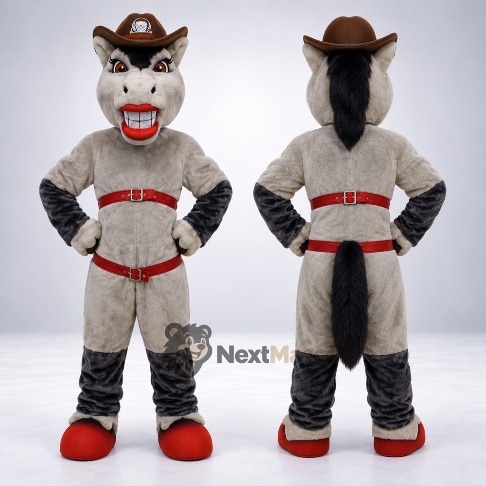 Horse Mascot Costume - Cowboy Style Horse Mascot Costume - Cowboy Style