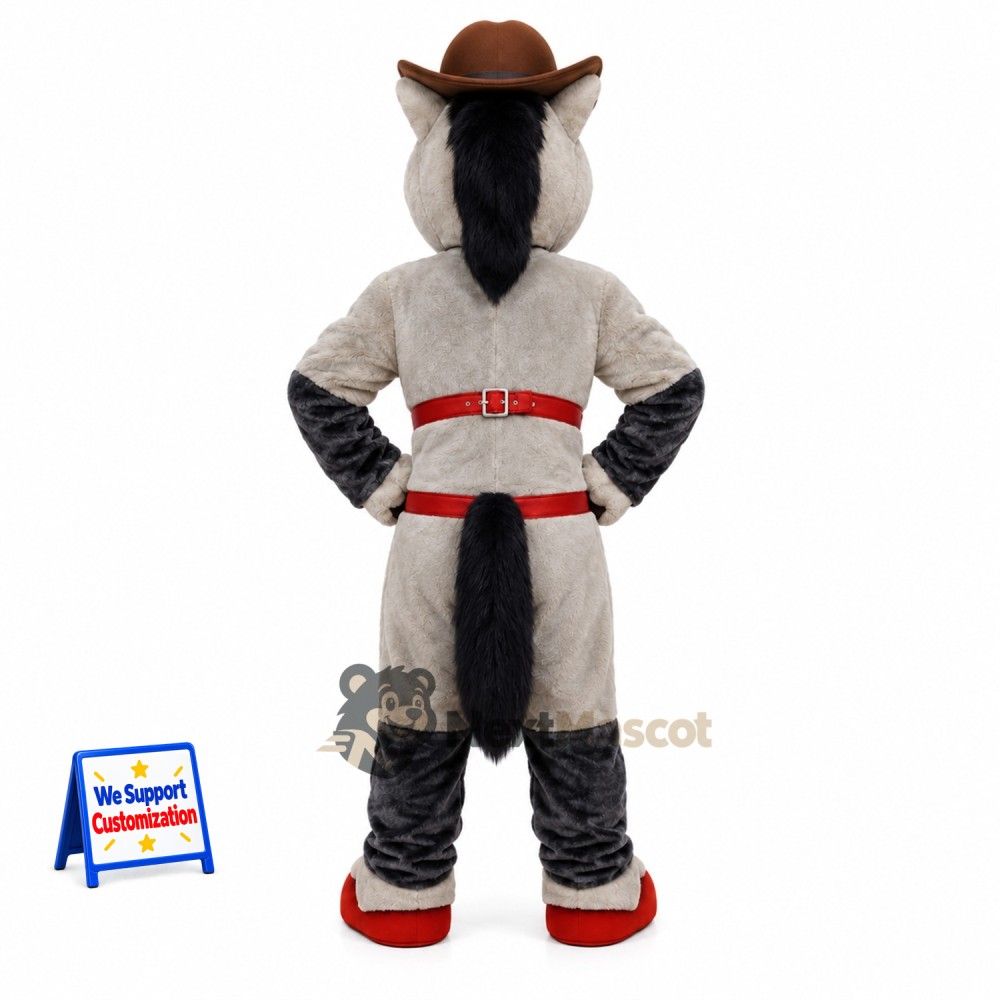 Horse Mascot Costume - Cowboy Style Horse Mascot Costume - Cowboy Style