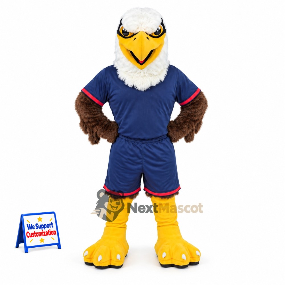 Bald Eagle Mascot Costume - Navy Uniform Bald Eagle Mascot Costume - Navy Uniform