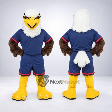 Bald Eagle Mascot Costume - Navy Uniform Bald Eagle Mascot Costume - Navy Uniform
