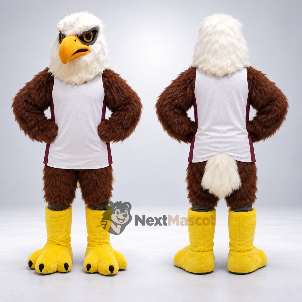 Bald Eagle Mascot Costume - White Shirt for Parades Bald Eagle Mascot Costume - White Shirt for Parades