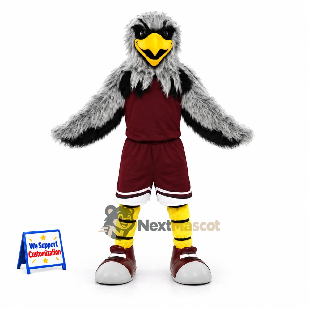 Eagle Mascot Costume - Maroon Uniform