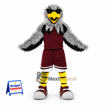 Eagle Mascot Costume - Maroon Uniform