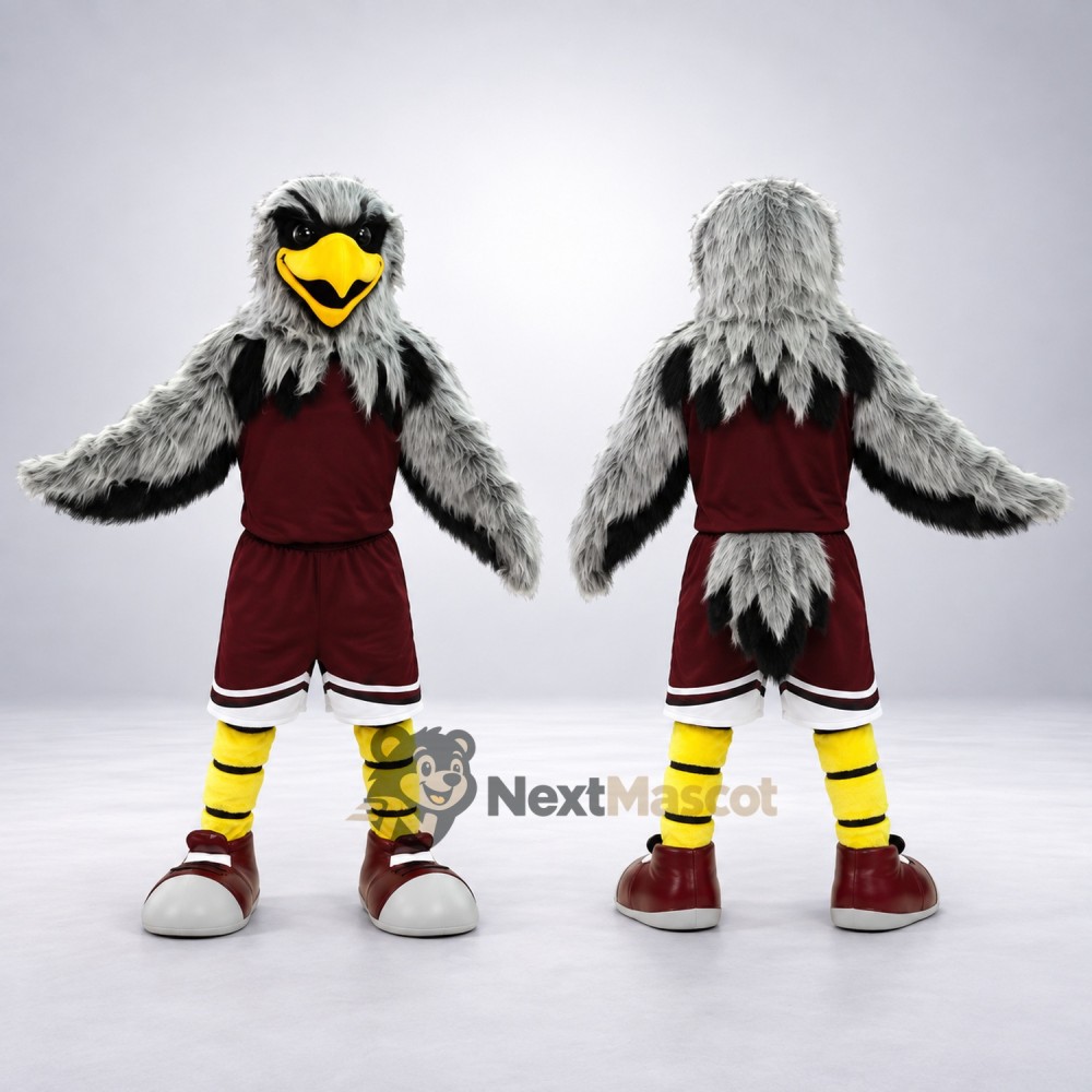 Eagle Mascot Costume - Maroon Uniform
