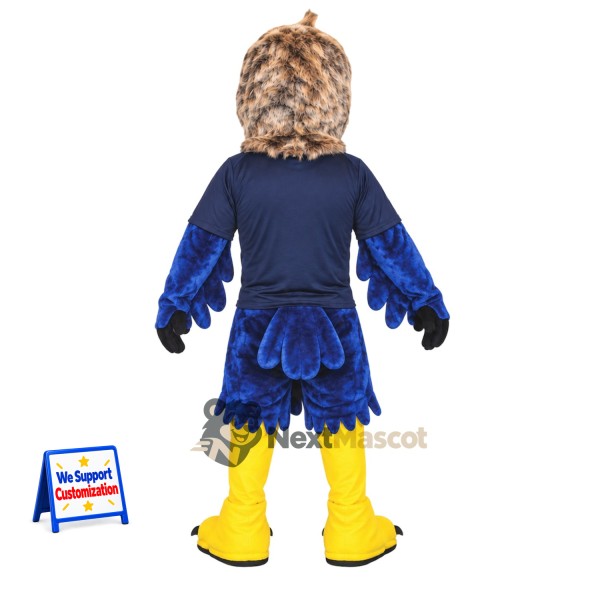 Eagle Mascot Costume - Brown, Blue Uniform Eagle Mascot Costume - Brown, Blue Uniform