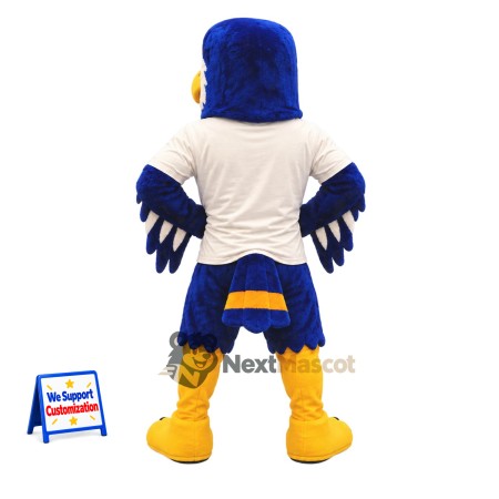 Eagle Mascot Costume - Blue, White Shirt for Community Events Eagle Mascot Costume - Blue, White Shirt for Community Events