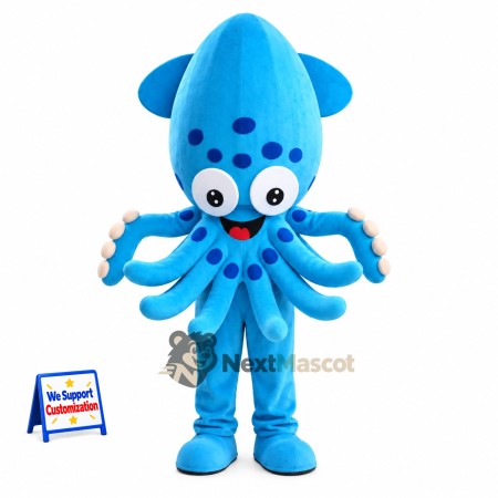 Squid Mascot Costume - Blue Squid Mascot Costume - Blue