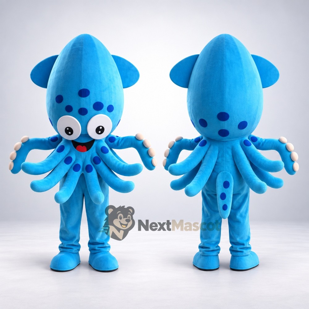 Squid Mascot Costume - Blue Squid Mascot Costume - Blue
