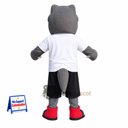 Hippo Mascot Costume - Gray, White Shirt Hippo Mascot Costume - Gray, White Shirt