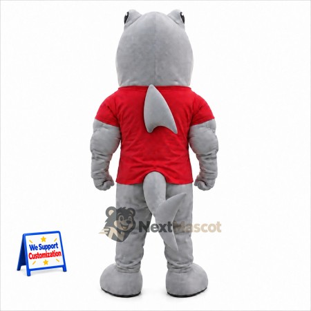 Shark Mascot Costume - Red Shirt Shark Mascot Costume - Red Shirt