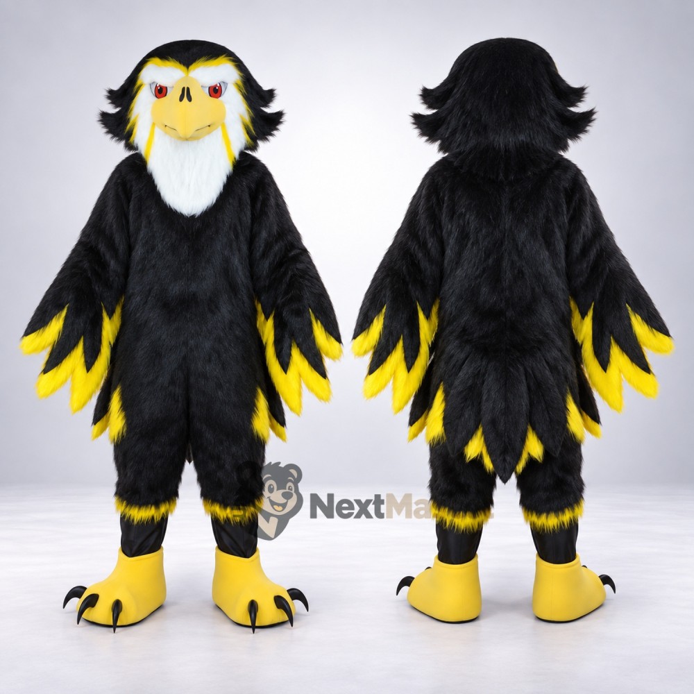 Eagle Mascot Costume - Black Eagle Mascot Costume - Black