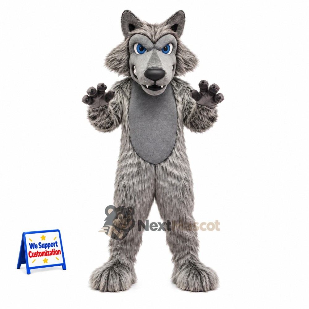 Wolf Mascot Costume - Gray for School Events Wolf Mascot Costume - Gray for School Events