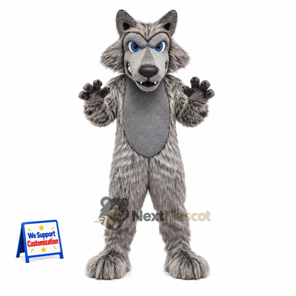 Wolf Mascot Costume - Gray for School Events