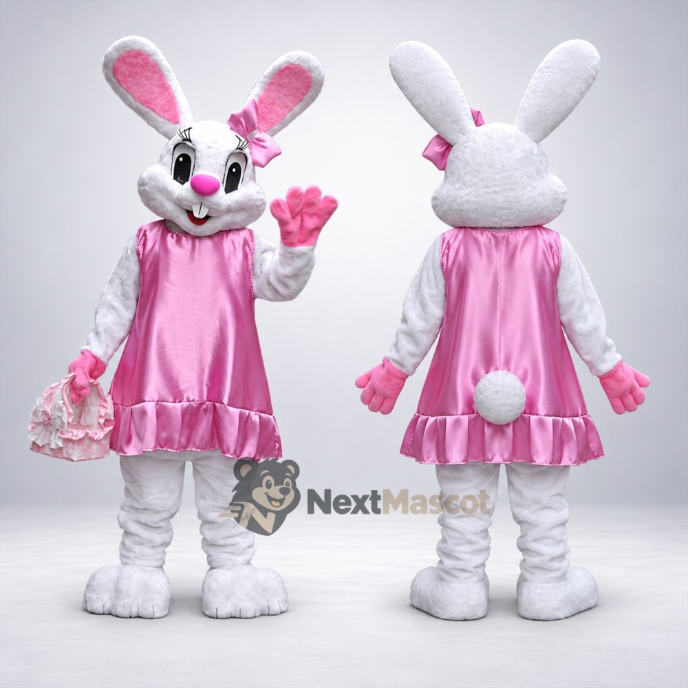 Rabbit Mascot Costume - Pink Dress Rabbit Mascot Costume - Pink Dress
