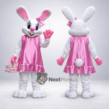 Rabbit Mascot Costume - Pink Dress Rabbit Mascot Costume - Pink Dress