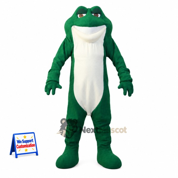 Frog Mascot Costume - Green with White Belly