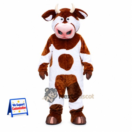 Cow Mascot Costume - Brown and White Cow Mascot Costume - Brown and White