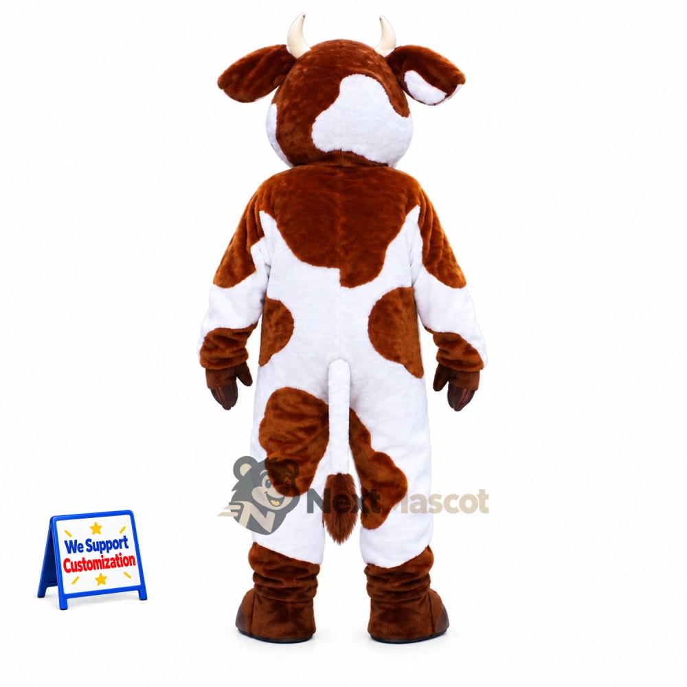 Cow Mascot Costume - Brown and White Cow Mascot Costume - Brown and White