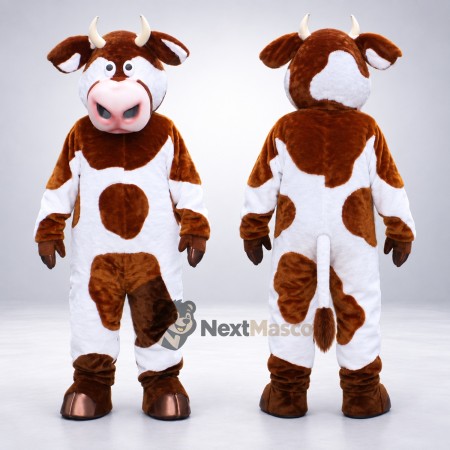 Cow Mascot Costume - Brown and White Cow Mascot Costume - Brown and White