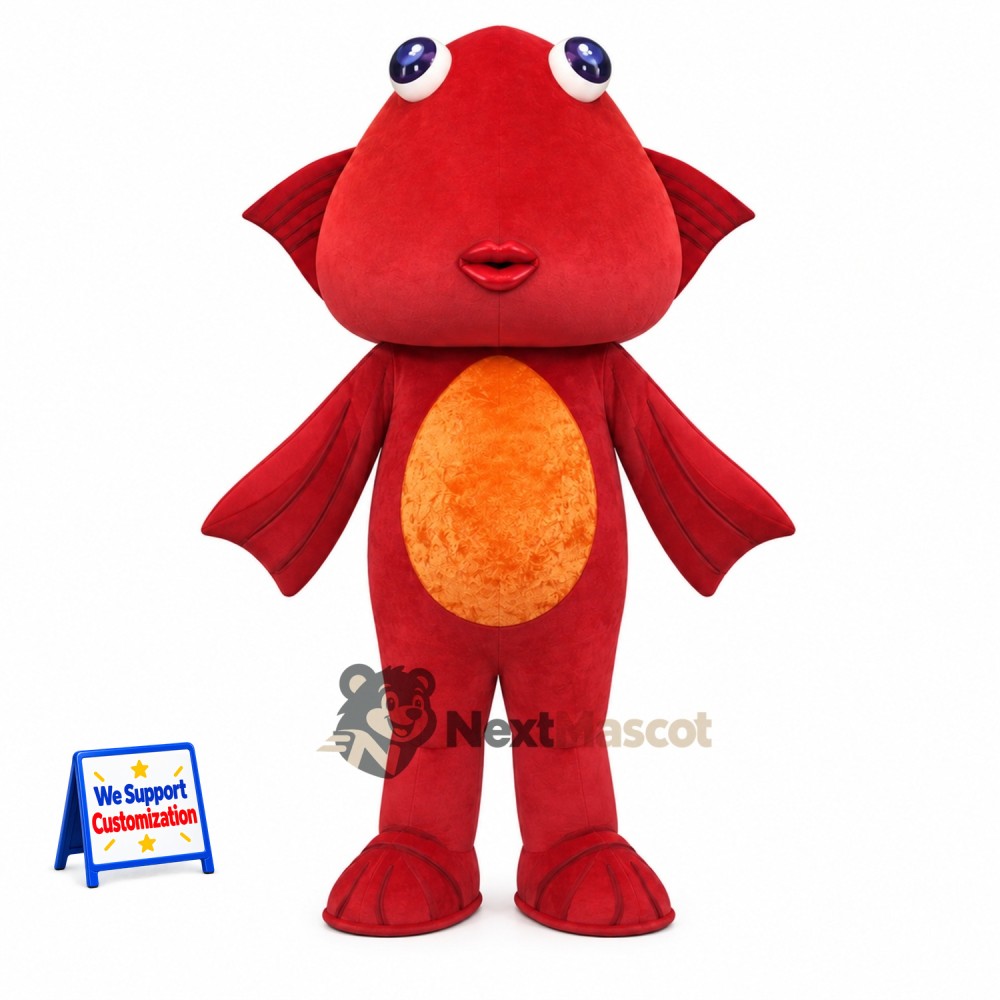 Fish Mascot Costume - Red Fish Mascot Costume - Red