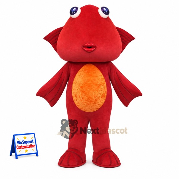 Fish Mascot Costume - Red