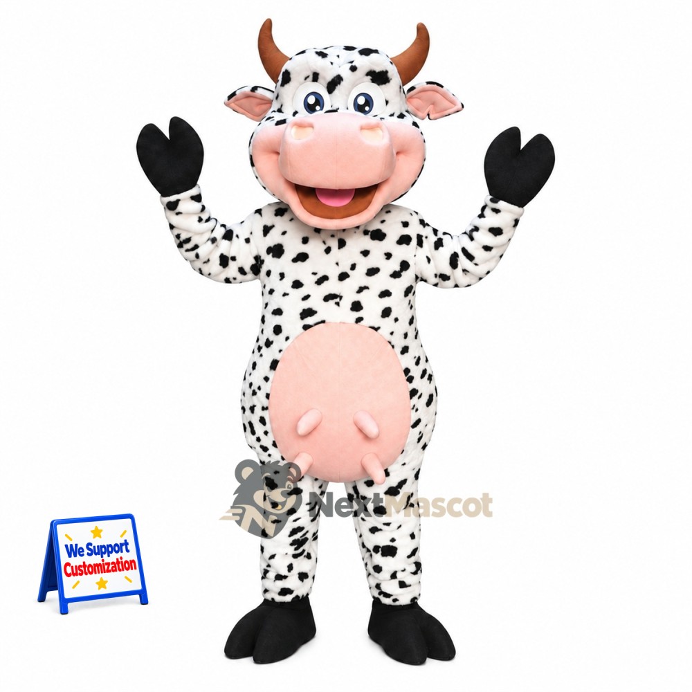 Cow Mascot Costume - Spotted for Festivals Cow Mascot Costume - Spotted for Festivals