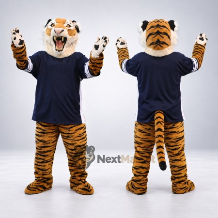 Tiger Mascot Costume - Navy Shirt Tiger Mascot Costume - Navy Shirt