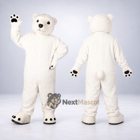Bear Mascot Costume - White for Parades Bear Mascot Costume - White for Parades