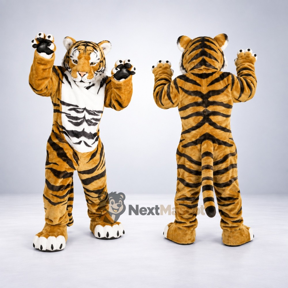 Tiger Mascot Costume - Orange for School Events Tiger Mascot Costume - Orange for School Events