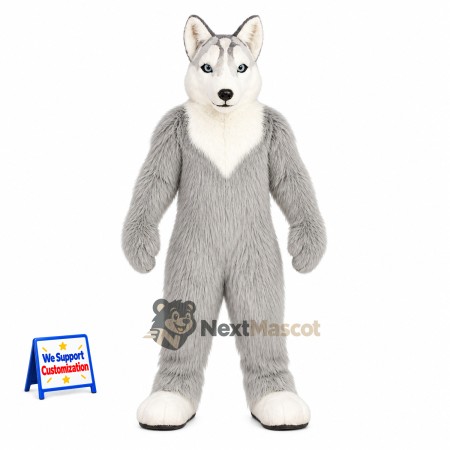 Husky Mascot Costume - Gray for Parades Husky Mascot Costume - Gray for Parades