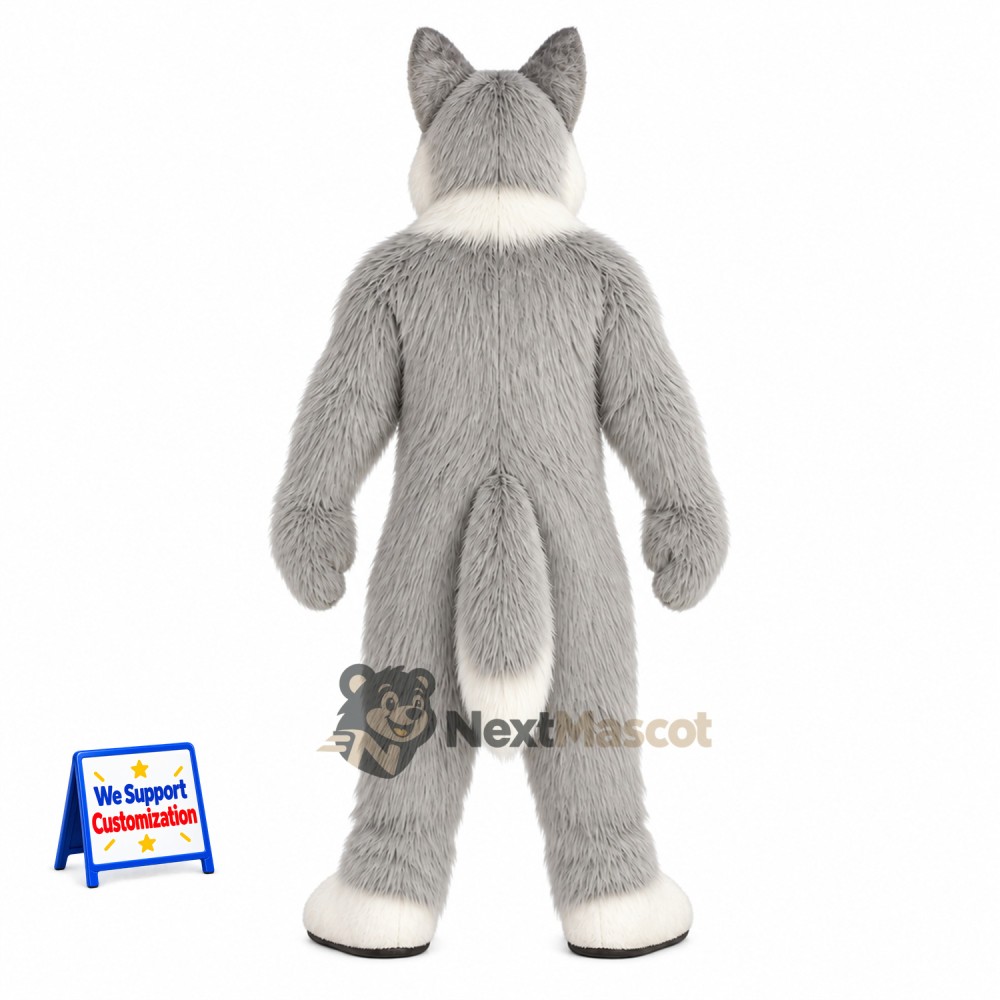 Husky Mascot Costume - Gray for Parades Husky Mascot Costume - Gray for Parades