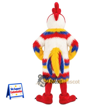 Rooster Mascot Costume - Rainbow Rooster Mascot Costume - Rainbow