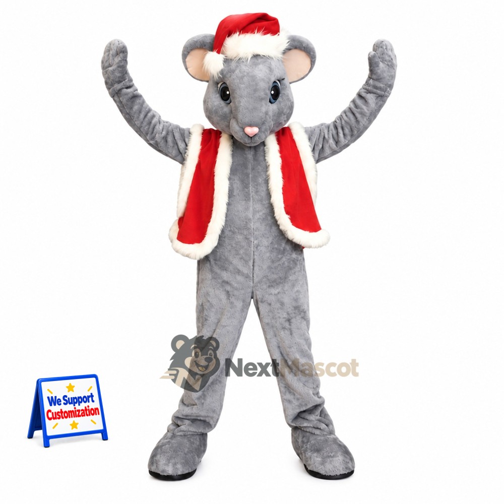 Mouse Mascot Costume - Christmas Theme Mouse Mascot Costume - Christmas Theme