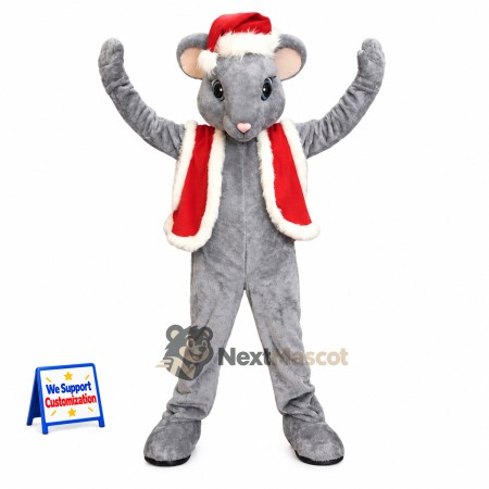 Mouse Mascot Costume - Christmas Theme Mouse Mascot Costume - Christmas Theme