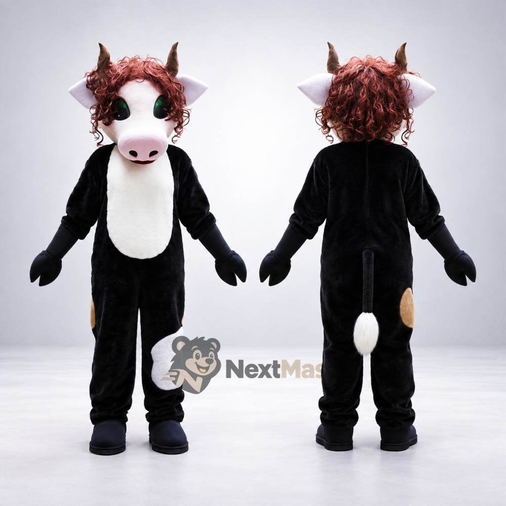 Cow Mascot Costume - Black and White Cow Mascot Costume - Black and White