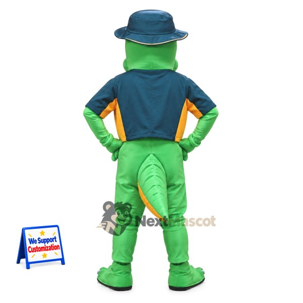Crocodile Mascot Costume - Blue Jacket Crocodile Mascot Costume - Blue Jacket