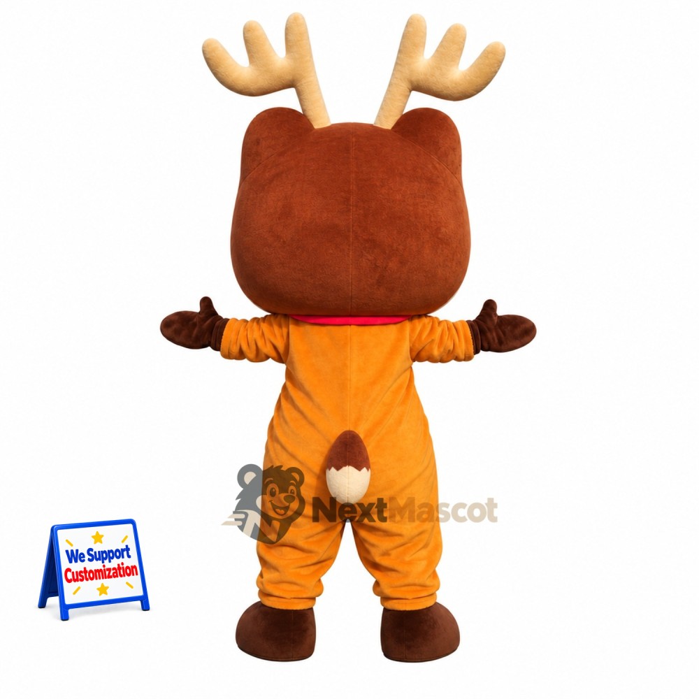 Reindeer Mascot Costume - Cartoon Reindeer Mascot Costume - Cartoon