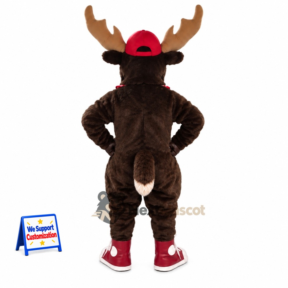Moose Mascot Costume - Brown Suit