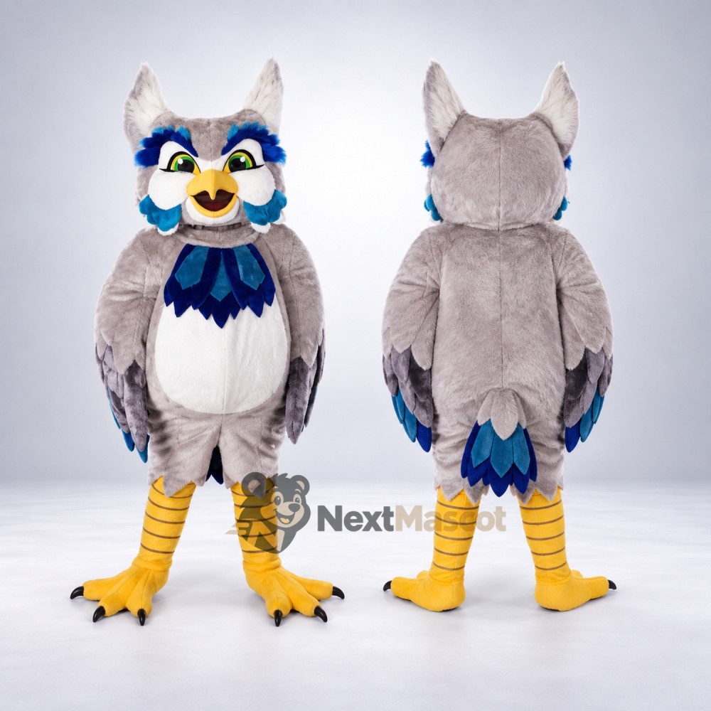 Owl Mascot Costume - Gray Owl Mascot Costume - Gray