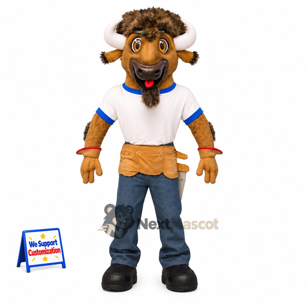 Bull Mascot Costume - White Shirt Bull Mascot Costume - White Shirt