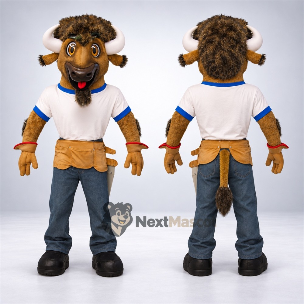 Bull Mascot Costume - White Shirt Bull Mascot Costume - White Shirt